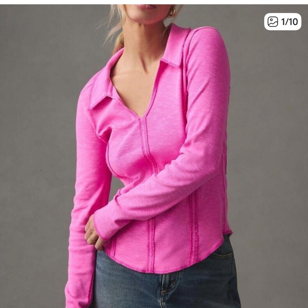 Pilcro Vibrant Pink‎ Top